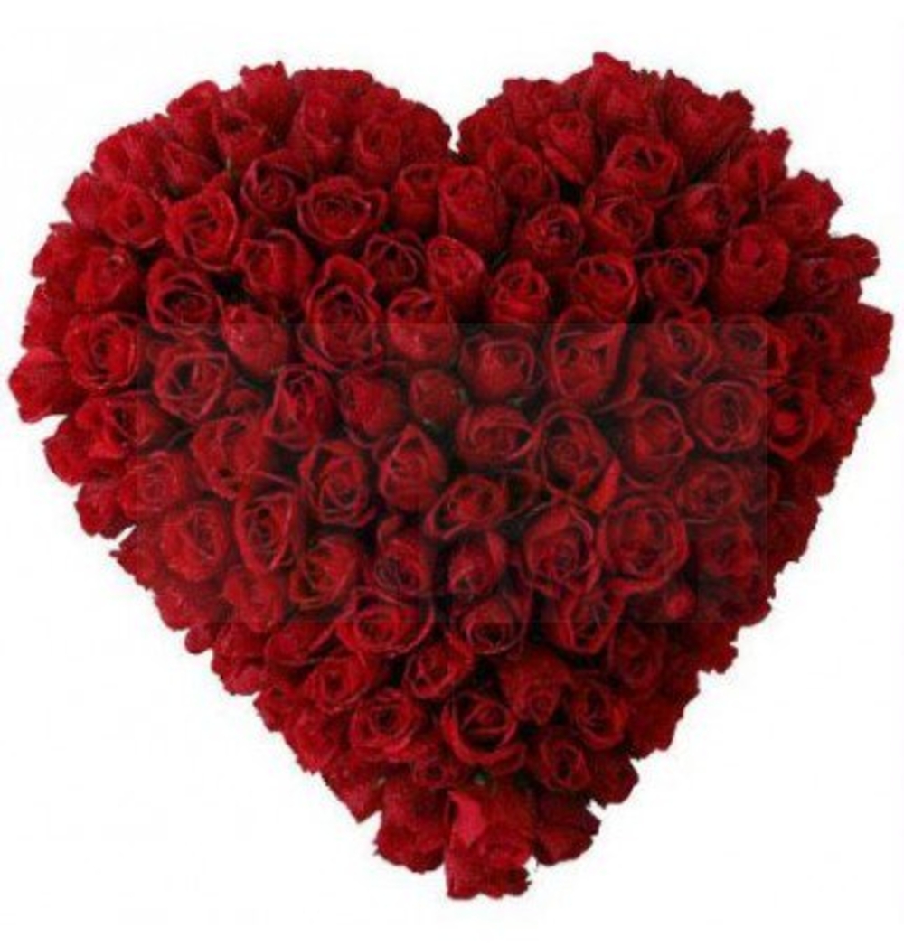 Heart Shaped Red Rose Arrangement