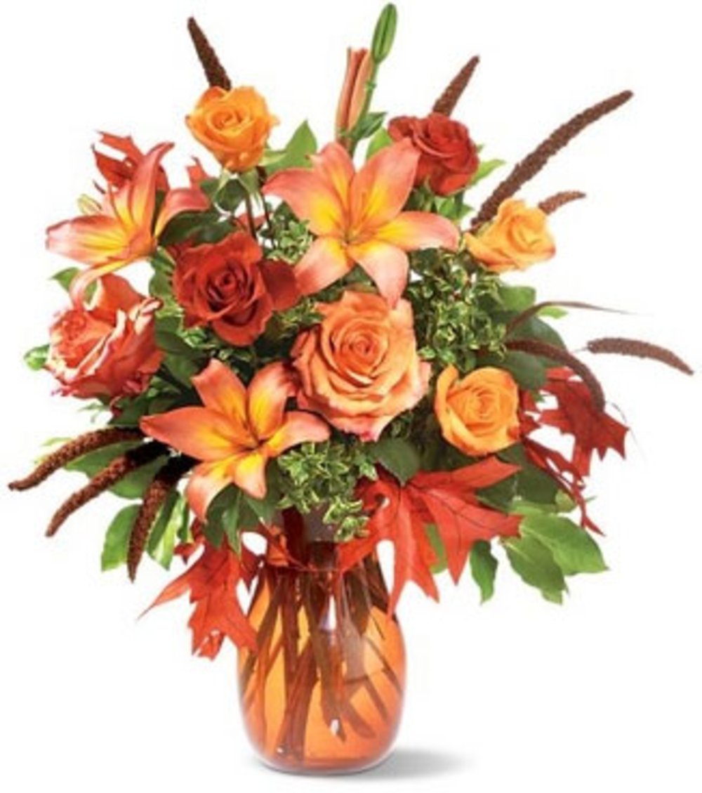 Orange Roses & Lilies