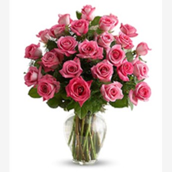 Pink Roses Vase Arrangement