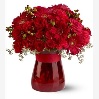 Red Roses , Carnations & Gerberas