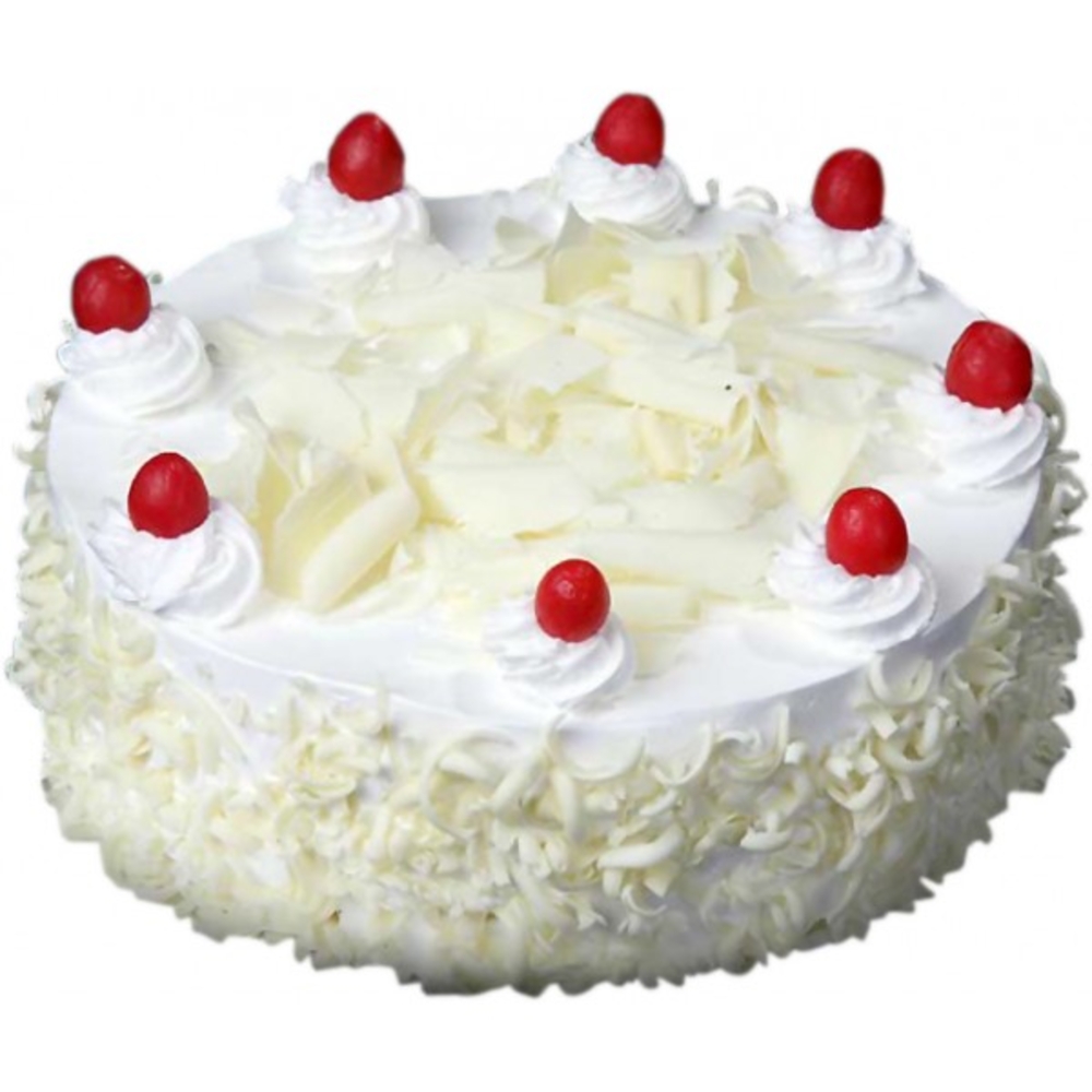 Eggless white forest cake