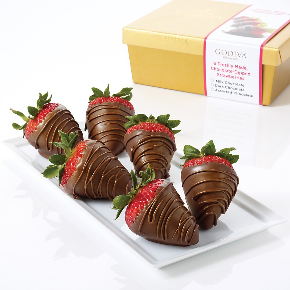 Milk Chocolate Covered Strawberries, 6 Pcs