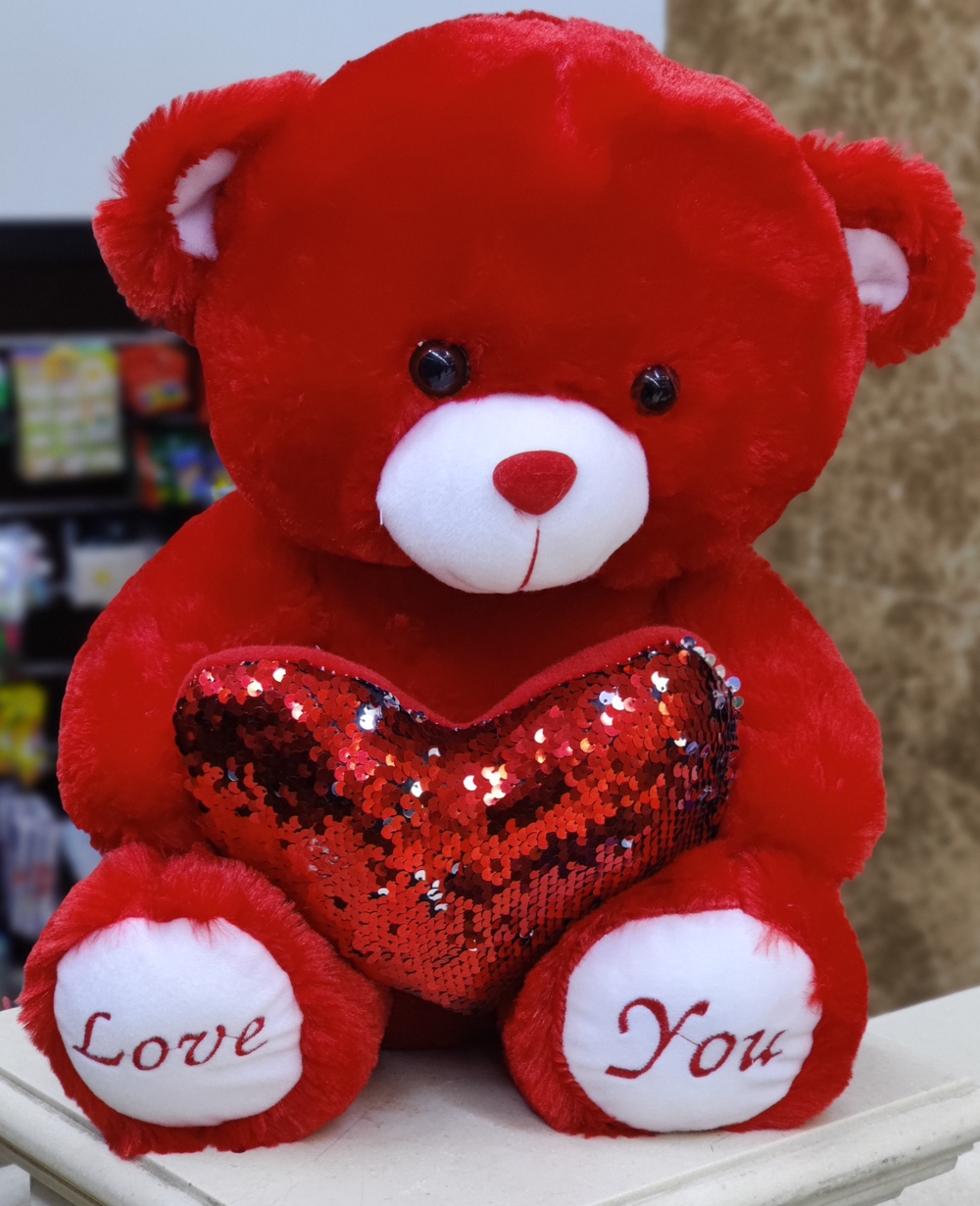 (40cm) Red Teddy With Heart