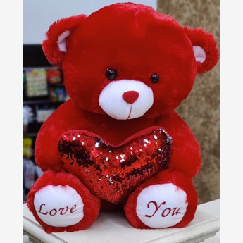 (40cm) Red Teddy With Heart