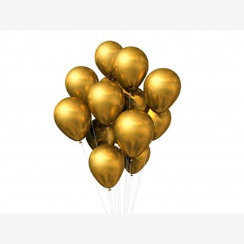 Golden Yellow Solid Metallic Balloons